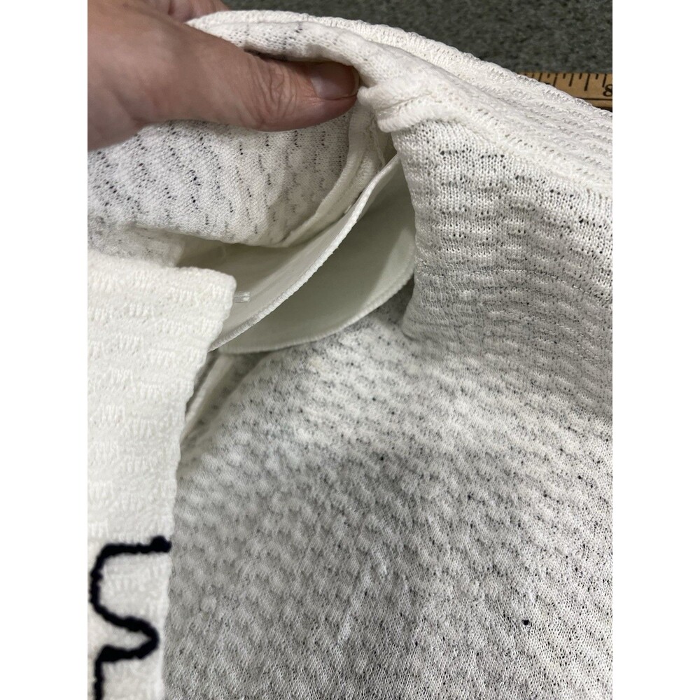 Ming Wang Knit Cardigan 3X White With Black Abstract Jacket NEW! - Picture 10 of 14
